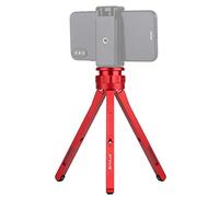 PULUZ Mini trípode soporte de mesa y soporte para teléfono, VL05BK Soporte de trípode de aleación de aluminio ajustable para DSLR y cámaras digitales (rojo)
