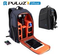 PULUZ mochila impermeable portátil para exteriores, bolsa de cámara estabilizadora PTZ de mano con cubierta de lluvia para DJI ronin-sc/ronin-s Black