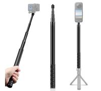 PULUZ Palo de selfie invisible de 150 cm para Insta360, extensión de tornillo de 1/4 pulgadas, monopié invisible para Insta360 One RS / X2 X3 X4 X5 para DJI Osmo 360