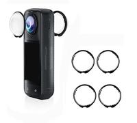 PULUZ Paquete de 4 protectores de lente para Insta360 X5, protector de | Cubierta protectora de lente de bloqueo giratorio, antiarañazos, a prueba de polvo, material de policarbonato