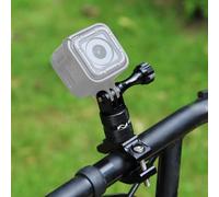 PULUZ Soporte de cámara de bicicleta compatible con GoPro Hero 13 12 11 10, soporte universal para manillar, soporte de metal para cámara de acción Insta360, X5, X4, X3, DJI