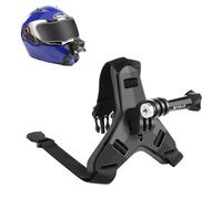 PULUZ Soporte de correa de barbilla para casco de motocicleta compatible con GoPro Hero 13 12 11 10, abrazadera de soporte universal, soporte de cámara para Insta360 X5 X4 X3/DJI 360 Action Cam