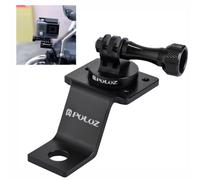 PULUZ Soporte de espejo retrovisor de motocicleta compatible con Go Pro Hero 13, 12, 11, 10, soporte universal con abrazadera, soporte de cámara de metal para Insta360 X5, X4, X3/DJI Action Cam