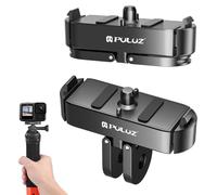 PULUZ Soporte de liberación rápida, soporte magnético con puerto de conector de trípode de 1/4 a 20 agujeros de tornillo para GoPro Hero 13, color negro