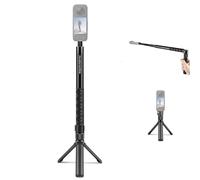 PULUZ Soporte de trípode de escritorio con mango giratorio de 1,1 m, kit de monopié para Insta360 X3/X4, con rosca de 1/4 pulgadas para Gopro/DJI y otras cámaras de acción