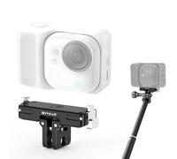 PULUZ Soporte magnético de liberación rápida para accesorios Insta360 GO Ultra, adaptador plegable para cámara de acción GO Ultra, base de metal con agujero de tornillo de 0.25 pulgadas, compatible