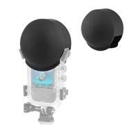 PULUZ Tapa de lente compatible con cámara Insta360 X3, funda de buceo invisible, protector de lente, cubierta protectora de silicona, antiarañazos, accesorios (negro)