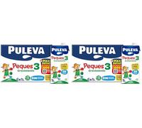 Pulvera Puleva Peques Leche de Crecimiento Tipo 3, Sin Sabor, 6 X 1L, 6000 Mililitros (Paquete de 2)