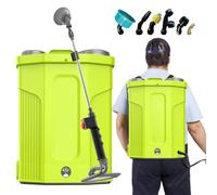 Pulverizador a Batería 16L | 6 Boquillas Intercambiables | Lanza Extensible | Batería de Larga Duración | Mochila Pulverizadora Eléctrica para Herbicidas, Fertilizantes y Jardinería