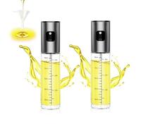 Pulverizador Aceite 2PCS, 100ML Spray con Escala Precisa y Embudo, Vaporizador Aceite Oliva para Freidora Aire, Acero Inoxidable y Vidrio para Cocinar, Hornear