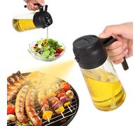 Pulverizador Aceite Spray, 2 en 1 Spray Aceite Cocina, 470ml Aceitera Spray Pulverizador Oil Pulverizador Aceite Spray Freidora Aire para Barbacoa, Cocina, Parrilla, Ensaladas