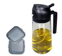 PULVERIZADOR ACEITE SPRAY & MOLDES DE SILICONA FREIDORA DE AIRE|Pack Perfecto Hogar|Aceitera Spray Pulverizador 470ml 3en1|Accesorios Cocina|Aceitera Antigoteo|Utensilios de Cocina|Accesorios Airfryer