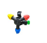 Pulverizador agrícola con función antigoteo de configuración de triple boquilla de alta presión y flujo de patrón de ventilador exterior interior para una amplia área de cobertura (A)