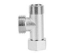 Pulverizador de 2 piezas conectado estándar europeo adaptador de 3/8 dientes Material niquelado Válvula de conector de 3 vías Adaptador de válvula de desvío de inodoro Válvula de descarga