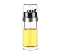Pulverizador de aceite de acero inoxidable y cristal, 15 cm para freidora | Cabeza de acero inoxidable, botella de cristal transparente, más fina para niebla, para airfryer, fácil de limpiar