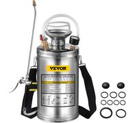 Pulverizador de acero inoxidable de 1.5gal/6l con lanza curva y manguera reforzada de 3.3 pulgadas con boquilla de ventilador