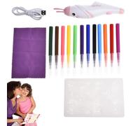 Pulverizador de aerógrafo eléctrico, kit de fabricantes de aerógrafo para niños mayores de 3 años, bolígrafos de acuarela recargables para niños y niñas