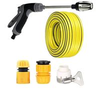 Pulverizador de agua multifuncional con 3 boquillas, lavadora de alta presión y manguera de 5 m para uso en el hogar, vehículo, uso al aire libre, herramienta de agua de aluminio ABS