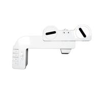 Pulverizador de bidé ABS con 2 boquillas y conector de metal para inodoro común, control flexible de resistencia al agua, estructura resistente, ahorro de espacio