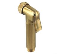 Pulverizador de bidé cromado, para inodoro, cabezal de ducha musulmán Shattaf de mano con palanca de encendido/apagado, cuerpo de aleación de zinc (dorado)