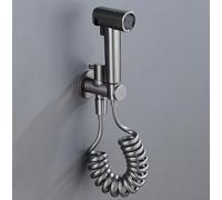 Pulverizador de bidé de doble función: potente y versátil solución de limpieza de inodoros (gris)