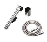 Pulverizador de bidé de mano con manguera de 1,5 m, cabezal de ducha cromado ABS, kit de limpieza de pañales multiusos para baño, higiene personal