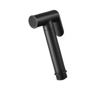 Pulverizador de bidé de mano de acero inoxidable, cabezal de ducha de inodoro negro para personal y con boquilla autónoma con kit de fácil instalación (negro)