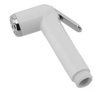 Pulverizador de bidé de mano presurizado para limpieza de inodoro, chorro de agua versátil para higiene personal, lavado de frutas y baño de mascotas, construcción ABS en negro (blanco)