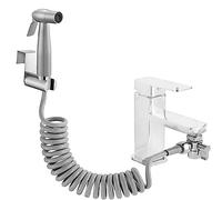 Pulverizador de bidé de mano,Rociador de bidé de acero inoxidable con desviador de ducha de 2 vías, flexo de ducha de 150 cm y soporte de ducha