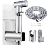 Pulverizador de bidé de presión ajustable para inodoro, accesorio de rociador de mano, lavadora de pañales para bebés y rociador de ducha para mascotas, montaje en pared o inodoro