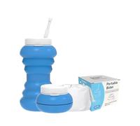 Pulverizador de Bidé de Silicona para Higiene, Blue | Cuerpo de silicona, diseño plegable, boquilla de ABS, gran capacidad, tamaño compacto para viajes y cuidado