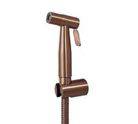 Pulverizador de bidé for inodoro de mano, grifo mezclador de grifo de bidé de acero inoxidable montado en la pared, kit de pulverizador de descarga de baño de oro rosa for mujer, juego de pistola roci