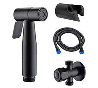 Pulverizador de bidé, grifo de bidé, rociador negro montado en la pared, acero inoxidable negro mate, bidé, grifo de bidé, grifo de ducha Shattaf