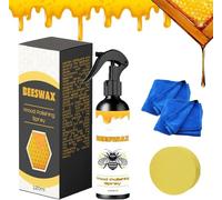 Pulverizador de cera de abejas para pulir madera, espray de cera de abeja micromolecularizada natural, espray de cera de abejas para muebles, spray de poliéster Holz de abejas, paquete de limpiador y