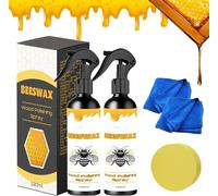 Pulverizador de cera de abejas para pulir madera, espray de cera de abeja micromolecularizada natural, espray de cera de abejas para muebles, spray de poliéster Holz de abejas, paquete de limpiador y