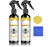 Pulverizador de cera de abejas para pulir madera, micromolécula natural, espray de cera de abejas, pulidor y limpiador de muebles para limpieza y cuidado de suelos de madera
