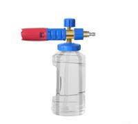 Pulverizador de espuma de 4000 PSI con relación espuma/agua ajustable para lavado de automóviles y motocicletas con boquillas de acero inoxidable y latón para mayor durabilidad (rojo y azul)