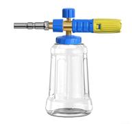 Pulverizador de espuma de alta presión para lavado de autos con construcción de acero inoxidable y latón, se adapta a interfaces estándar de lavadora a presión de 1/4 pulgadas para uso múltiple (J)
