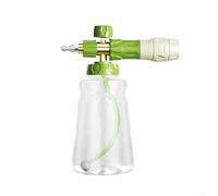 Pulverizador de espuma de mano, botella de pulverización de alta presión de 1000 ml con doble conector para lavadora a presión y espuma de nieve, construcción de acero inoxidable y latón (grande)