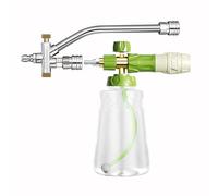 Pulverizador de espuma de mano para lavadora a presión | Botella de espuma de nieve de alta presión de 1000 ml con conector dual | Acero inoxidable y latón