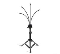Pulverizador de jardín con soporte, sistema de cabezal de pulverización multiboquilla ajustable para refrigeración al aire libre, sistema de nebulización para fiestas en patio, piscina, línea de 26.2