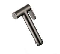 Pulverizador de mano de acero inoxidable con función de autolimpieza para uso en el baño, elegante diseño negro que resiste la erosión y el óxido, perfecto para la limpieza del inodoro y la frescura