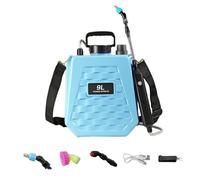 Pulverizador de Mochila Eléctrico Recargable 9/6L- Máquina Fumigadora con Batería de Larga Duración, Boquilla Ajustable y Lanza Extensible para Jardín, Agricultura y Control de Plagas