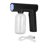 Pulverizador de Niebla de Nanómetro Portátil, Nebulizador de Atomizador de Mano, Pulverizador de Niebla de Nano Vaporizador de Mano con Botella de Spray de Niebla para la Limpieza (Negro)