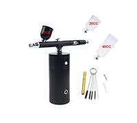 Pulverizador de Pintura, Airbrus inalámbrico Airbrus Air Cepillo Compresor Pistola Rociador DIY Juguete Hobby Maquillaje Belleza Maquillaje Oxígeno Burbuja Terapia Inyector Facial(Part D Black)