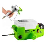 Pulverizador de pintura de alto voltaje, herramienta sin aire, mochila de pintura, pulverizador sin aire de mano(Green)