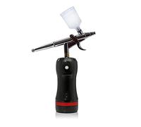 Pulverizador de Pintura, El mejor aerógrafo con el kit de compresor 2 0cc 40cc Pistola de tolva Reemplace la batería de la batería de la pintura mineral de la pintura del tatuaje(Part A Black)