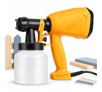 Pulverizador de pintura eléctrico, 15-55 segundos, 800 ml, 3 patrones | Pistola pulverizadora para pintar, aplica pintura en superficies, flujo de aire ajustable más salida, cercas, paredes