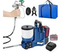 Pulverizador De Pintura InaláMbrico Airless,Pistola Pulverizadora PortáTil Con BateríA De Litio, Tolva De 1,2 L, PresióN MáXima De 15 Mpa Y Ajuste De 6 Velocidades, Para Pinturas De LáTex Blue-580W