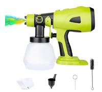 Pulverizador de Pintura inalámbrico para batería Ryobi de 18 V, Pistola eléctrica HVLP de Mano con 4 boquillas, contenedor de 1000 ml para Paredes, Vallas, Bricolaje, casa, Pintura del hogar